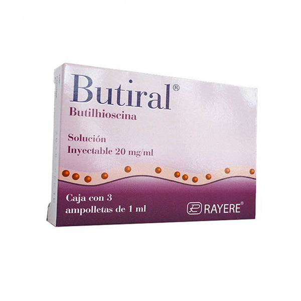 Butilhioscina 20 mg./1 ml. ampolletas con 3 (butiral)