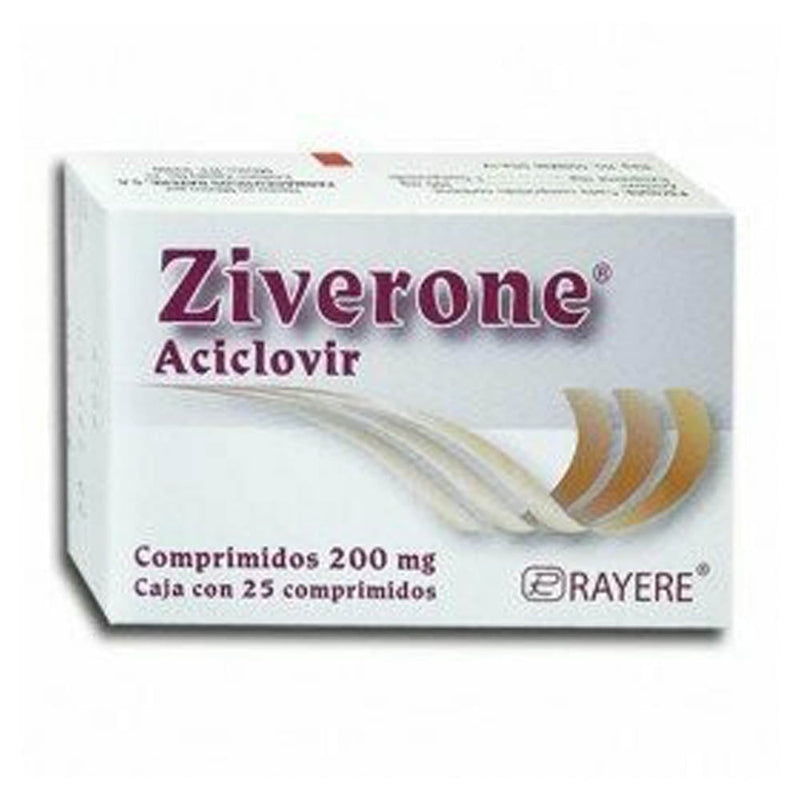 Aciclovir 200 mg comprimidos con 25 (ziverone)