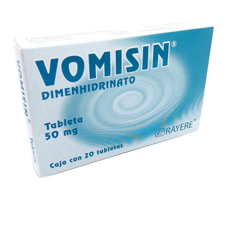 Dimenhidrinato 50mg tabletas con 20 (vomisin)