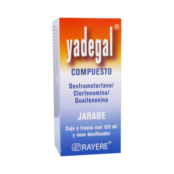 Dextrometorfano-clorfenamina-guaifenesina 10/1.5/100 mg /5ml jarabe 120 ml (yadegal comprimidosuesto)