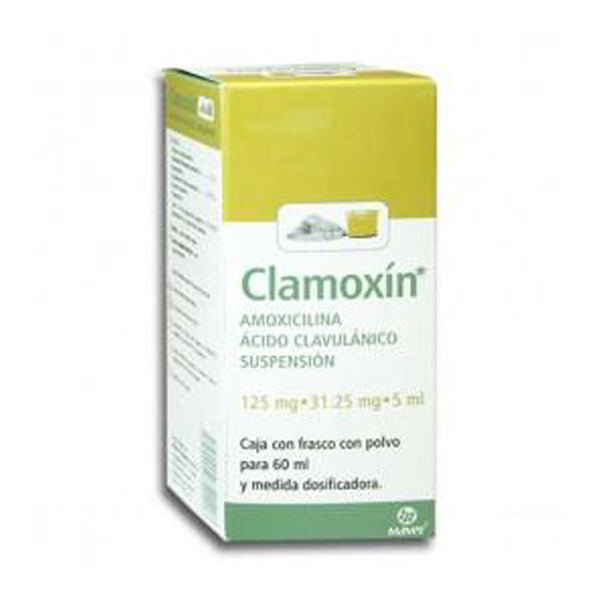 Amoxicilina-acido clavulanico 125 mg./31.25 mg./5 ml. suspension 60 ml (clamoxin) *a