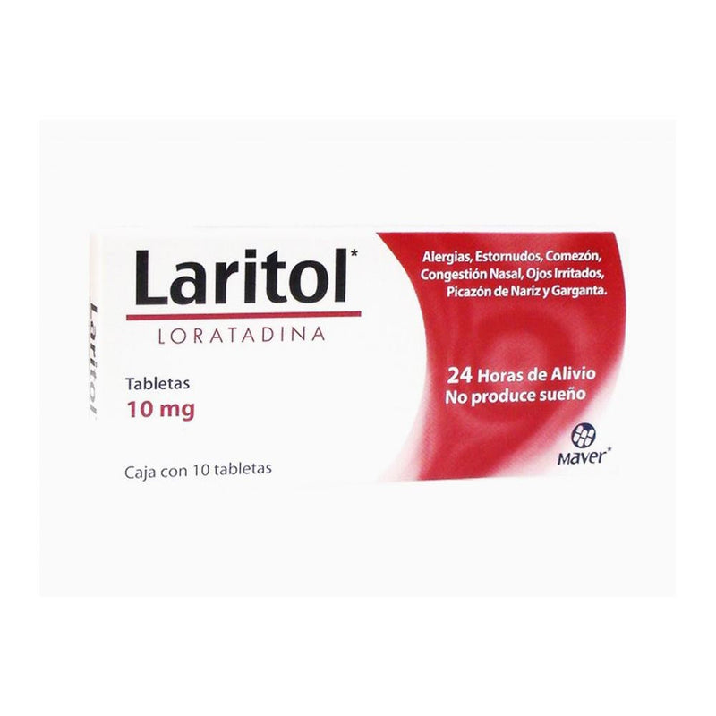 Loratadina 10mg tabletas con 10 (laritol)