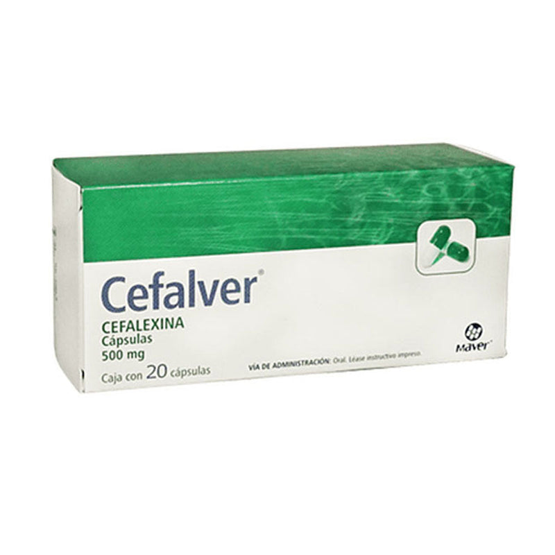 Cefalexina 500 mg. capsulas con 20 (cefalver)