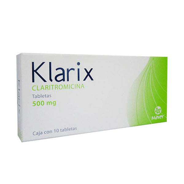 Claritromicina 500mg tabletas con 10 (a) (klarix)