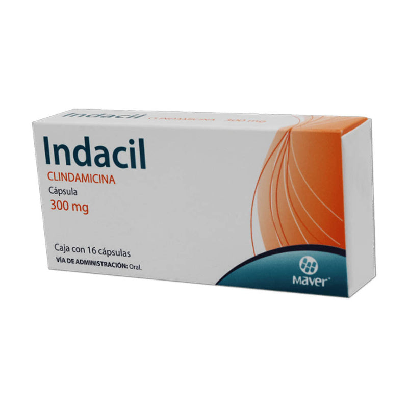 Clindamicina 300 mg. capsulas con16 (indacil) *a