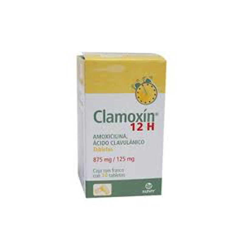 Amoxicilina-acido clavulanico 875/125mg tabletas con 10 (a) (clamoxin)