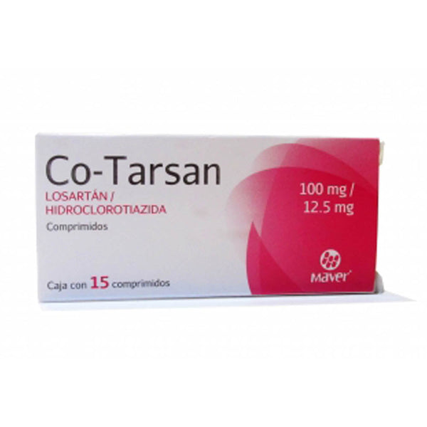 Losartan/hidroclorotiazida 100/12.5 mg tabletas con 15 (co-tarsan)