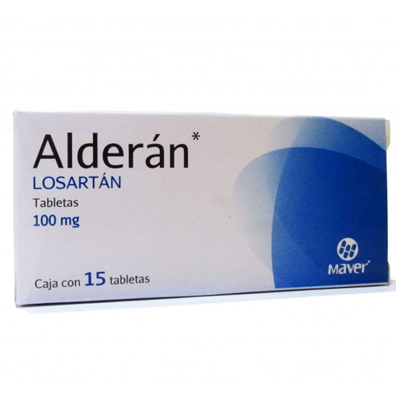 Losartan 100mg tabletas con 15 (alderan)