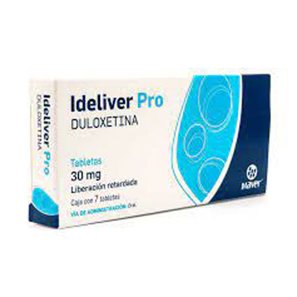 Duloxetina 30 mg. tabletas con 7 (ideliver pro)