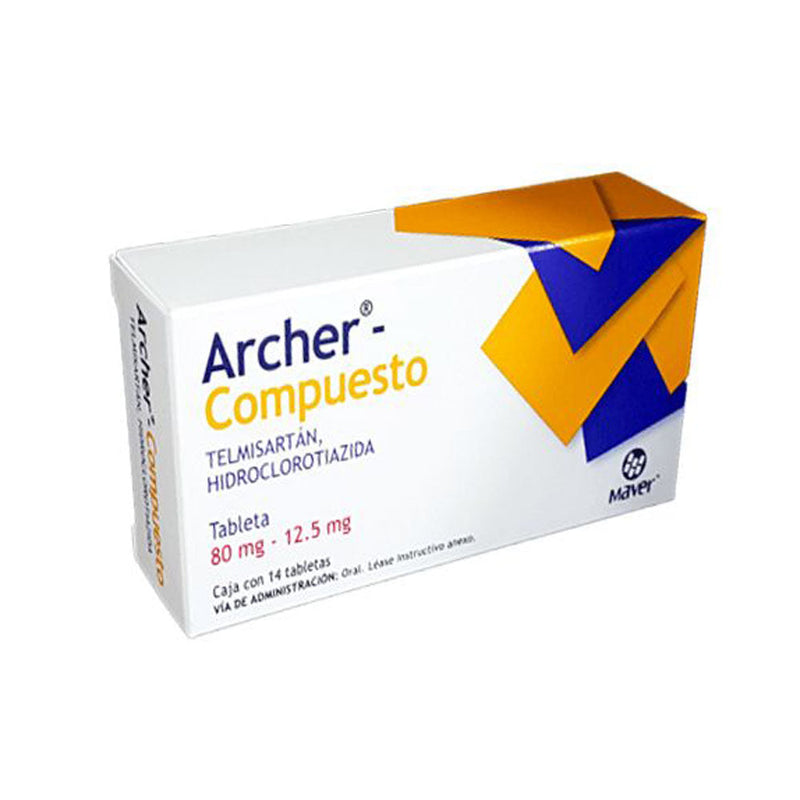 Telmisartan-hidroclorotiazida 80/12.5 mg tabletas con 14 (archer comprimidosuesto)
