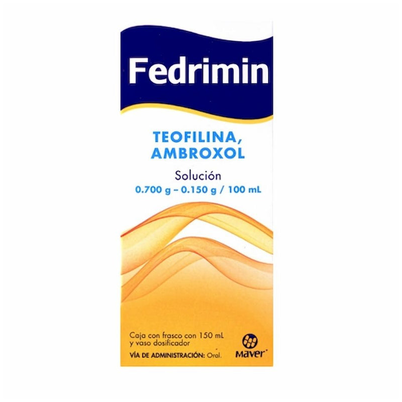 Teofilina-ambroxol 0.700 g/0.150 g solucion 150 ml (fedrimin)