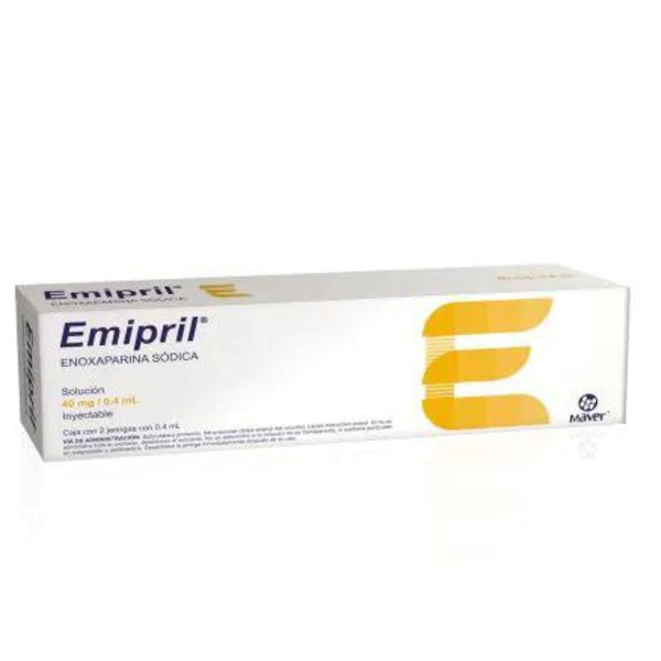 Enoxaparina inyectables 40 mg ampolletas con 1 (emipril)