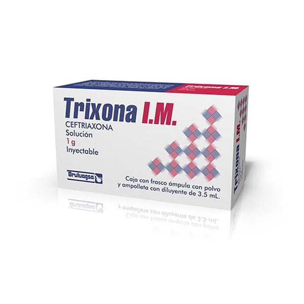 Ceftriaxona 1gr im 3.5 ml ampolletas con 1 (trixona)