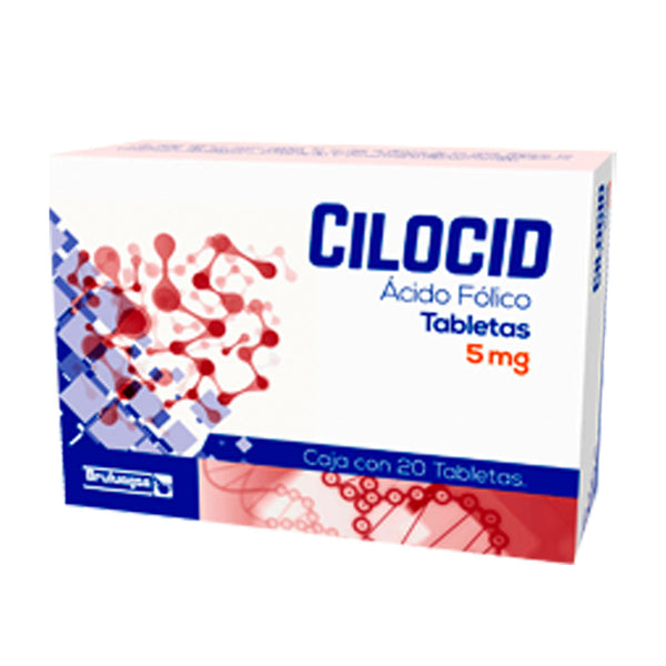 Acido folico 5 mg. tabletas con 20 (cilocid)