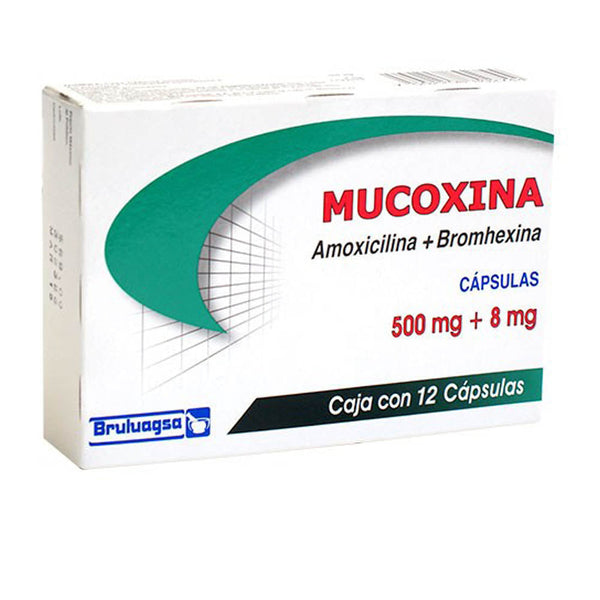 Amoxicilina-bromhexina 500 mg./8 mg. capsulas con 12 (mucoxina) *a