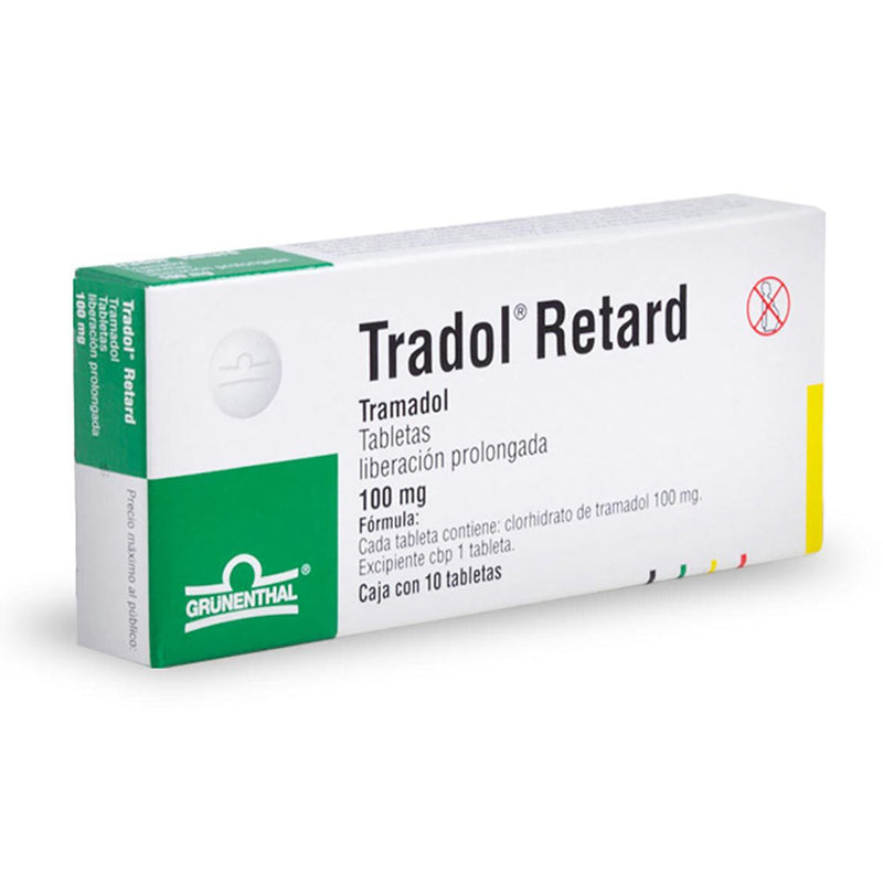 Tradol retard 10 tabletas 100mg