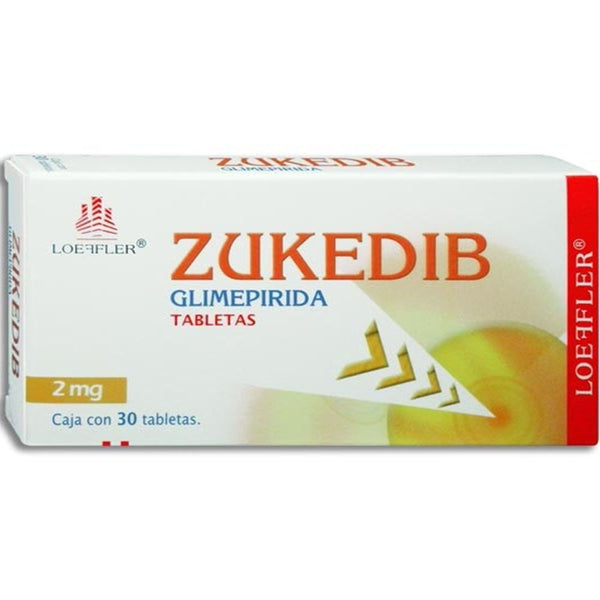 Glimepirida 2 mg tabletas con 30 (zukedib)