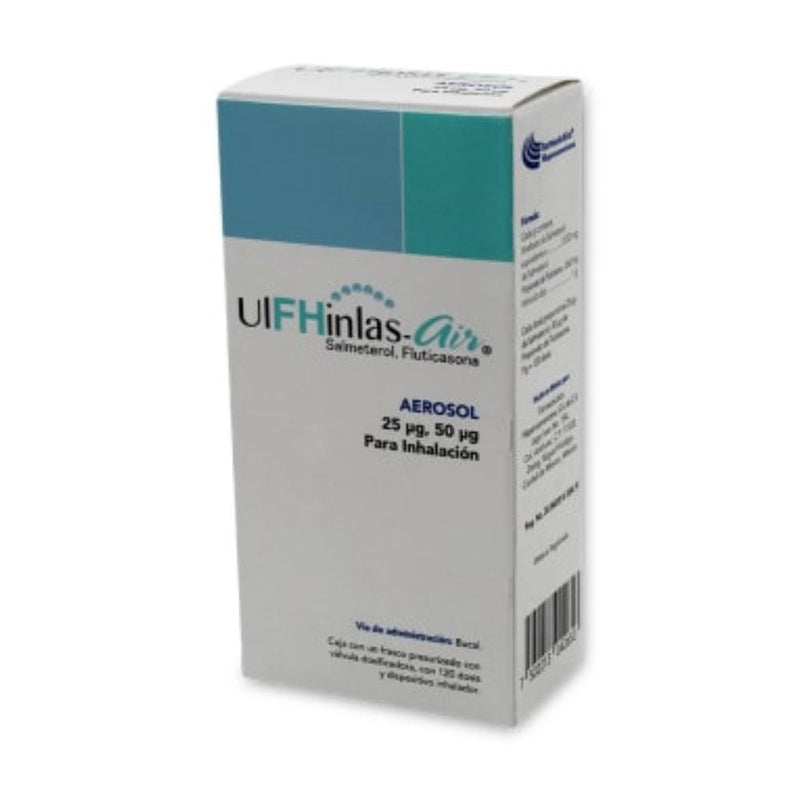 Salmeterol-fluticasona inhalador aerosolucion 25/50 mcg (ulfhinlas-air)