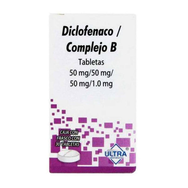 Diclofenaco-complejo b 50 mg/50 mg/50 mg/1 mg. tabletas con 30 (ultra)