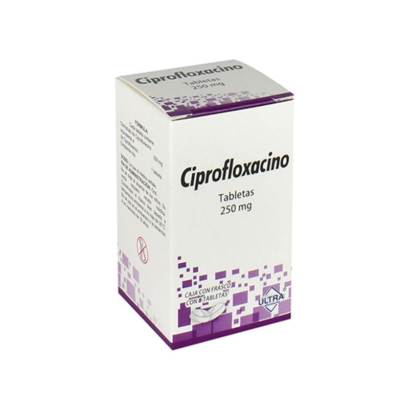 Ciprofloxacino 250 mg. tabletas con8 (ultra) *a