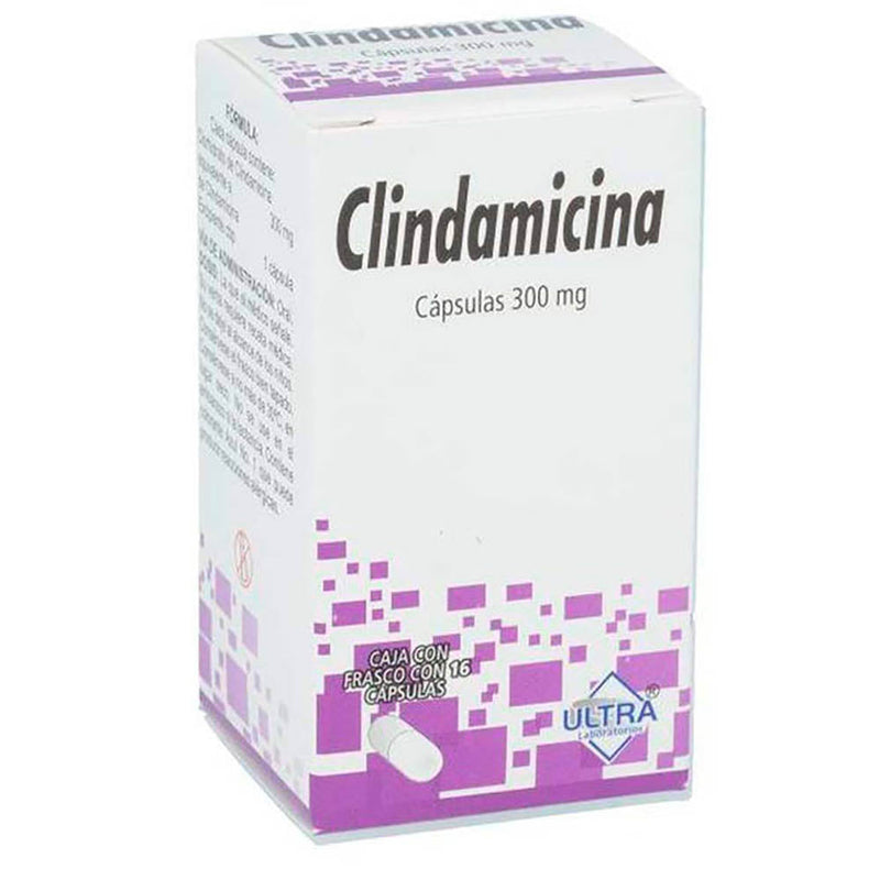 Clindamicina 300 mg. capsulas con16 (ultra) *a