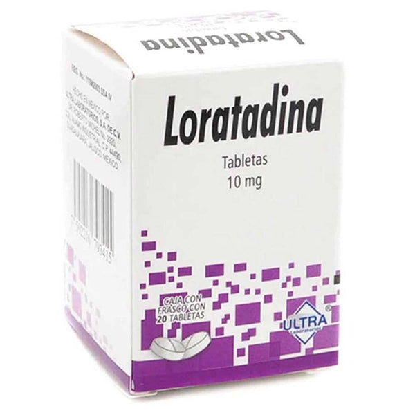 Loratadina 10 mg. tabletas con 20 (ultra)