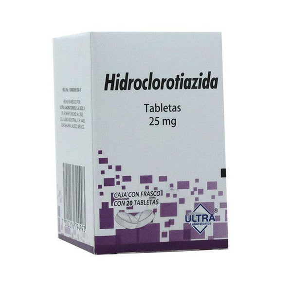 Hidroclorotiazida 25mg tabletas con 20 (ultra)