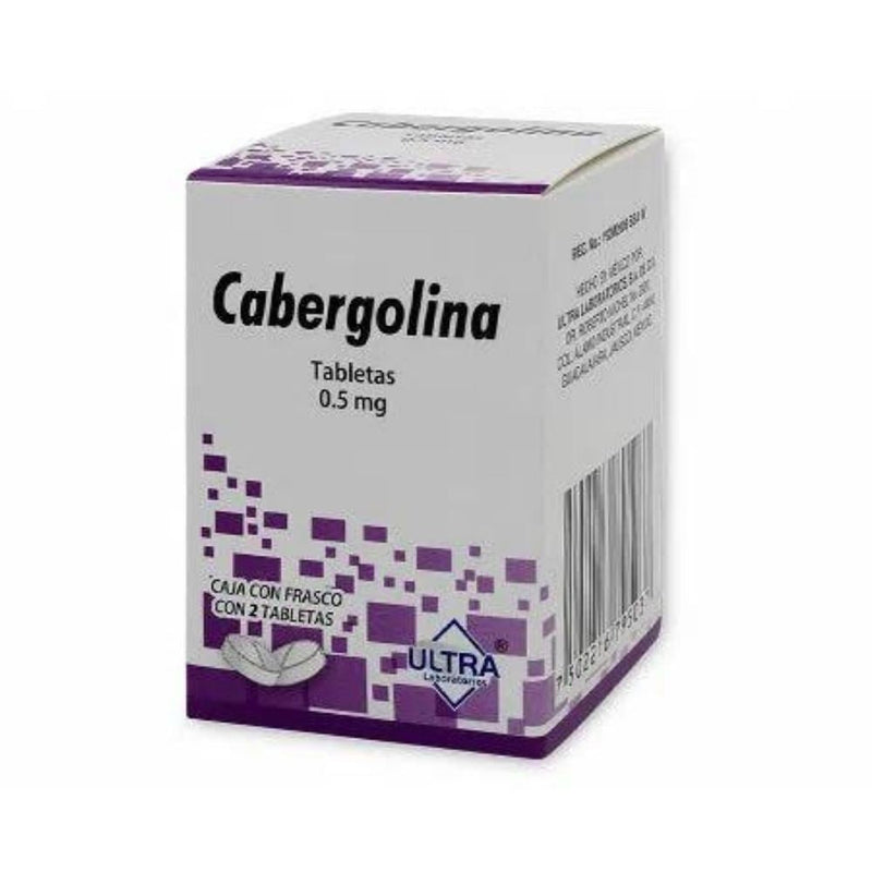 Cabergolina 0.5 mg tabletas con 2 (ultra)
