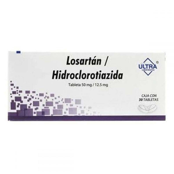 Losartan-hidroclorotiazida 50 mg./12.5 mg. grageas con 30 (ultra)