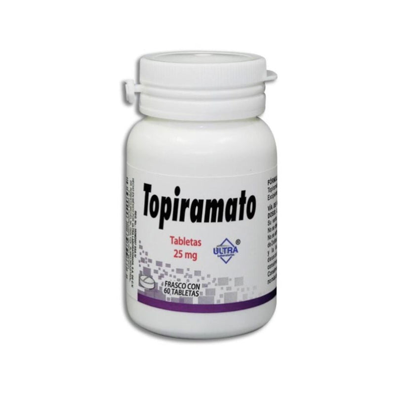 Topiramato 25 mg tabletas con 60 (ultra)