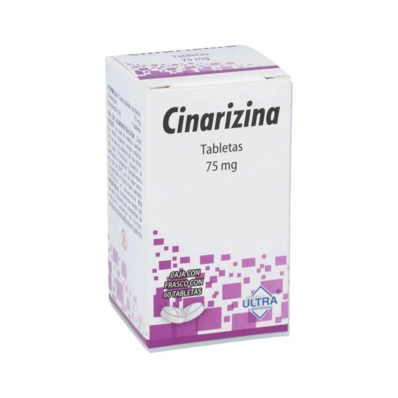 Cinarizina 75 mg tabletas con 60 (ultra)