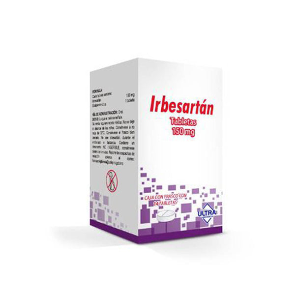 Irbesartan 150 mg. tabletas con14 (ultra)