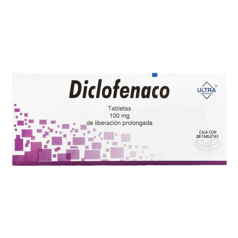 Diclofenaco 100 mg tabletas con 20 (avivia)