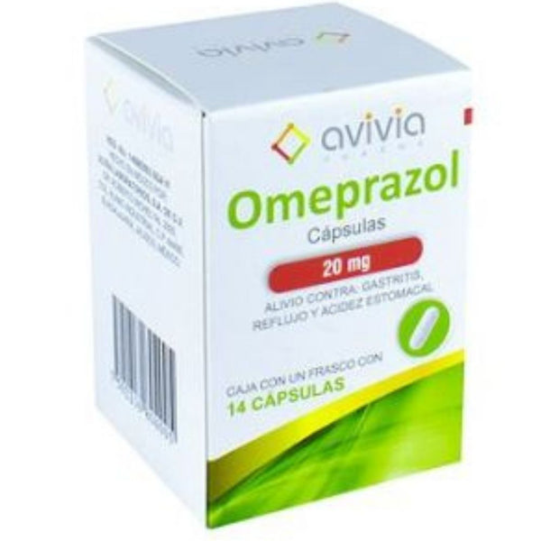 Omeprazol 20 mg con 14 capsulas (avivia)
