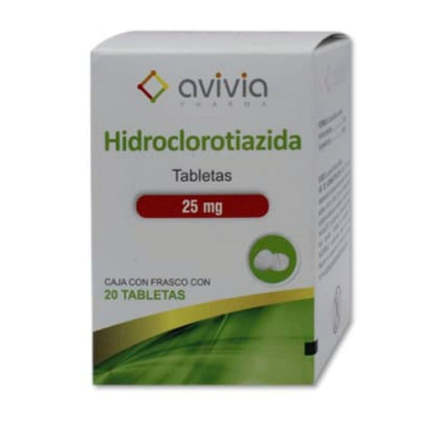 Hidroclorotiazida 25 mg tabletas con 20 (avivia)