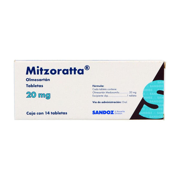 Olmesartan 20mg tabletas con 14 (mitzoratta)