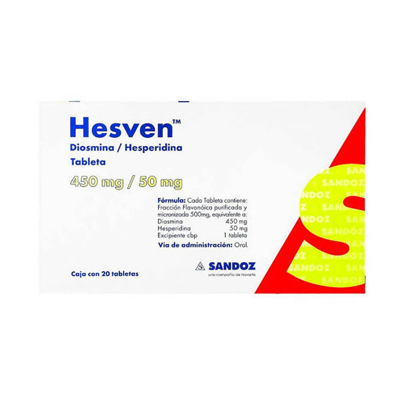 Hesven 450+50mg con 20 tabletas