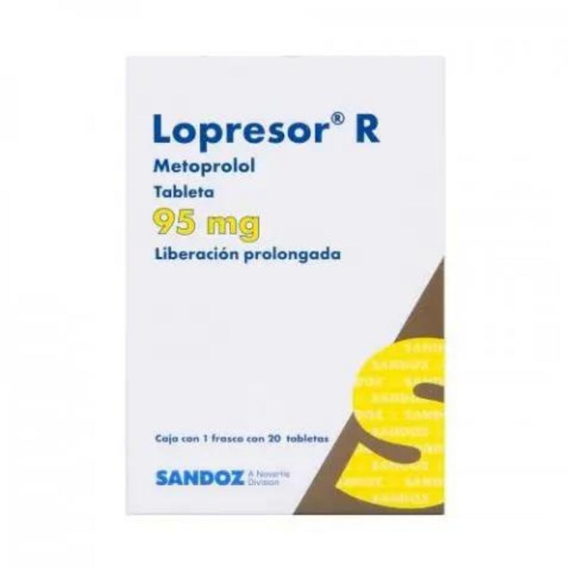 Lopresor r 20 tabletas 95mg