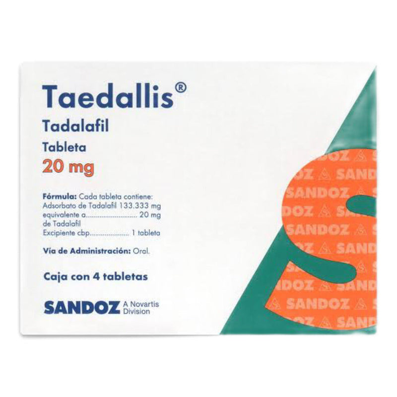 Taedallis 4 tabletas 20mg