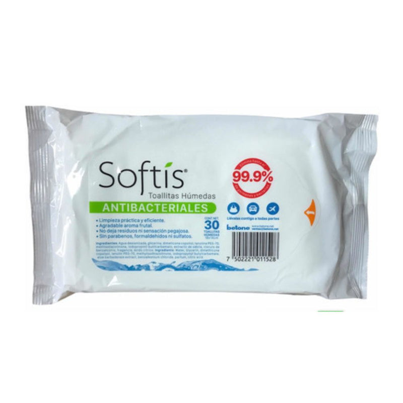 Toallas softis antibacterial 30 piezas