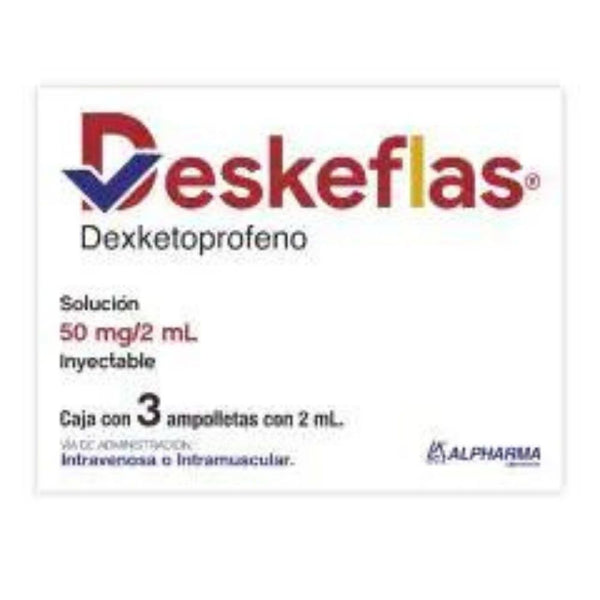 Deskeflas inyectables 3 ampolletas 50 mg/ 2 m
