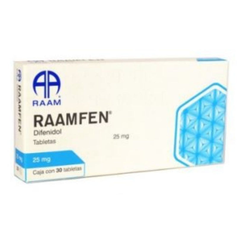 Difenidol 25 mg tabletas con 30 (raamfen)
