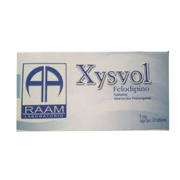 Felodipino 5 mg tabletas con 10 (xysvol)