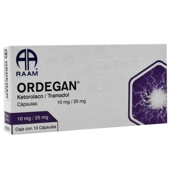 Ketorolaco-tramadol 10/25 mg capsulas con 10 (ordegan)