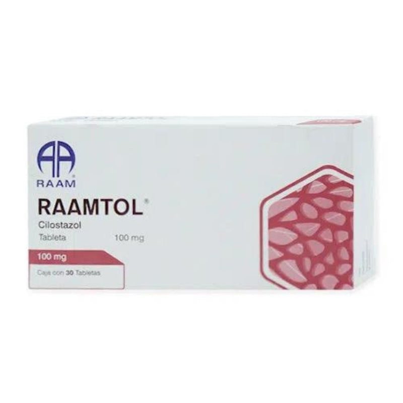 Cilostazol 100 mg tabletas con 30 (raamtol)