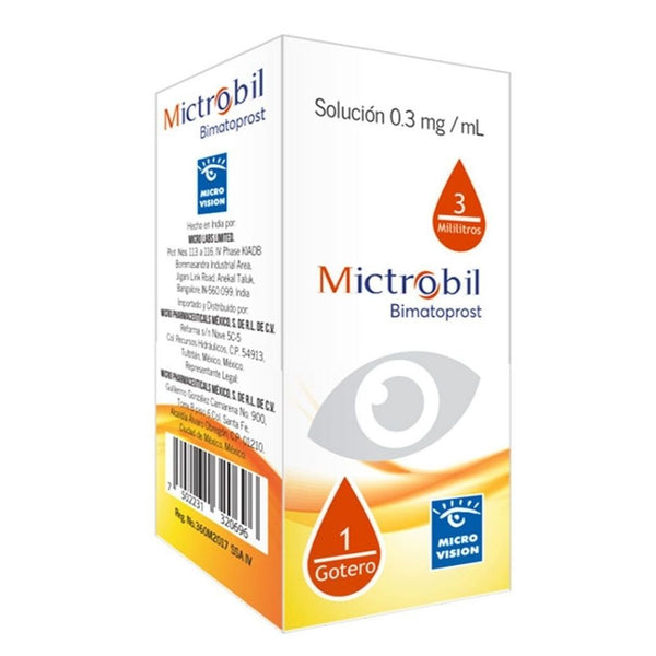 Bimatoprost gotas 0.3 mg 3 ml (mictrobil)