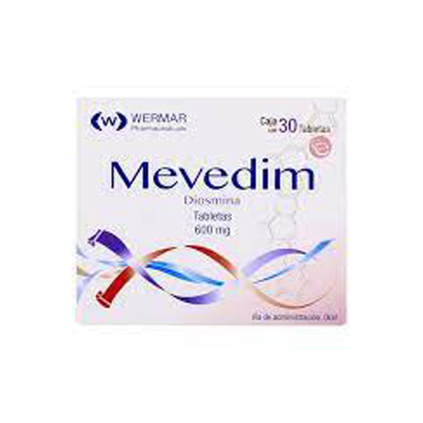 Diosmina 600 mg capsulas con 30 (mevedim)