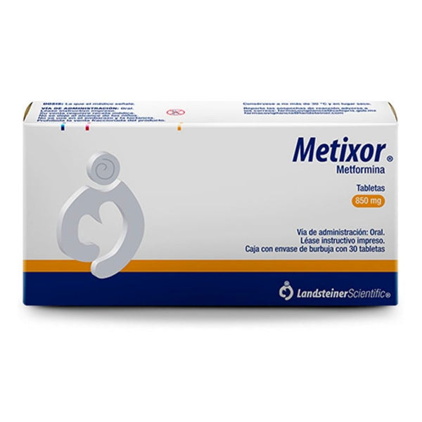 Metformina 850 mg. tabletas con 30 (metixor)