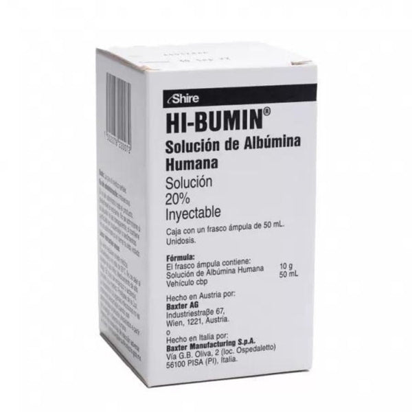 Octabletasin albumina hespumana 20% 50 ml solucion inyectables