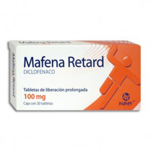 Diclofenaco 100 mg tabletas con 20 (mafena retard)